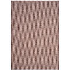 COURTYARD, RUST / LIGHT GREY, 4' X 5'-7", Area Rug