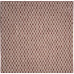 COURTYARD, RUST / LIGHT GREY, 6'-7" X 6'-7" Square, Area Rug