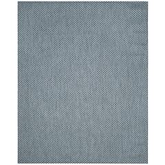 COURTYARD, BLUE / LIGHT GREY, 8' X 11', Area Rug