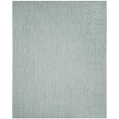 COURTYARD, LIGHT BLUE / LIGHT GREY, 8' X 11', Area Rug
