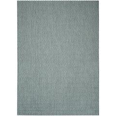COURTYARD, TURQUOISE / LIGHT GREY, 5'-3" X 7'-7", Area Rug
