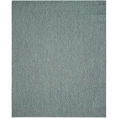 COURTYARD, TURQUOISE / LIGHT GREY, 8' X 11', Area Rug