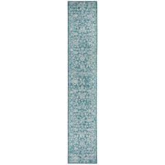 COURTYARD, TURQUOISE, 2'-3" X 10', Area Rug