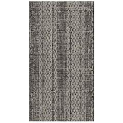 COURTYARD, LIGHT GREY / BLACK, 2' X 3'-7", Area Rug, CY8736-37612-2