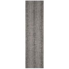 COURTYARD, LIGHT GREY / BLACK, 2'-3" X 8', Area Rug, CY8736-37612-28