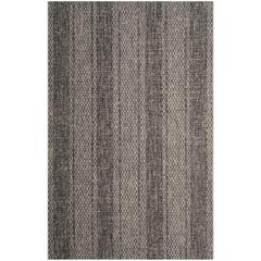 COURTYARD, LIGHT GREY / BLACK, 5'-3" X 7'-7", Area Rug, CY8736-37612-5