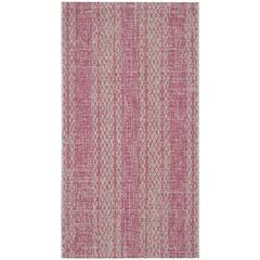 COURTYARD, LIGHT GREY / FUCHSIA, 2'-7" X 5', Area Rug, CY8736-39712-3