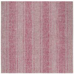 COURTYARD, LIGHT GREY/FUCHSIA, 6'-7" Square, Area Rug, CY8736-39712-7SQ