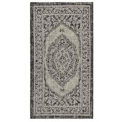 COURTYARD, LIGHT GREY / BLACK, 2' X 3'-7", Area Rug, CY8751-37612-2