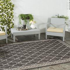 COURTYARD, BLACK / BEIGE, 5'-3" X 7'-7", Area Rug, CY8871-36621-5