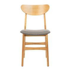 Lucca Retro Dining Chair, Natural/Grey