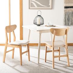 Lucca Retro Dining Chair, Natural/White