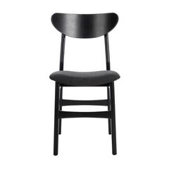 Lucca Retro Dining Chair, Black/Black