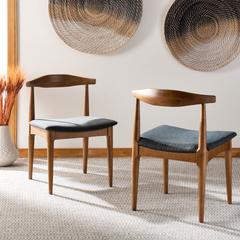 Lionel Retro Dining Chair, Brown/Dark Grey