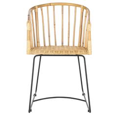 Siena Rattan Barrel Dining Chair, Natural/Black