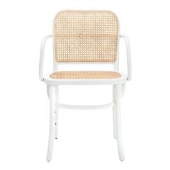 Keiko Cane Dining Chair, White/Natural
