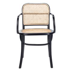 Keiko Cane Dining Chair, Black/Natural