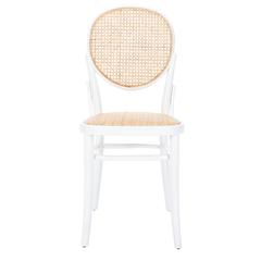 Sonia Cane Dining Chair, White/Natural
