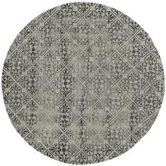 DIP DYE, GREY, 7' X 7' Round, Area Rug, DDY101A-7R