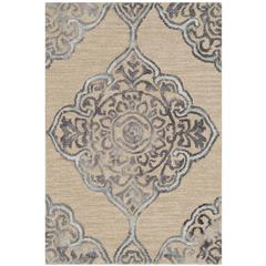 DIP DYE, BEIGE / BLUE, 2' X 3', Area Rug, DDY510A-2