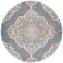 DIP DYE, SLATE / BEIGE, 7' X 7' Round, Area Rug