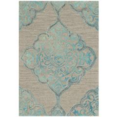 DIP DYE, GREY / TURQUOISE, 3' X 5', Area Rug, DDY510C-3