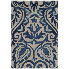 DIP DYE, ROYAL BLUE / BEIGE, 2' X 3', Area Rug