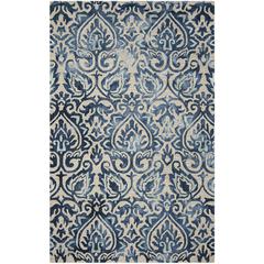 DIP DYE, ROYAL BLUE / BEIGE, 5' X 8', Area Rug