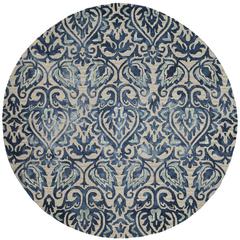 DIP DYE, ROYAL BLUE / BEIGE, 7' X 7' Round, Area Rug