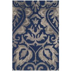 DIP DYE, NAVY / GREY, 2' X 3', Area Rug