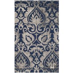 DIP DYE, NAVY / GREY, 3' X 5', Area Rug