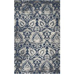 DIP DYE, NAVY / GREY, 5' X 8', Area Rug