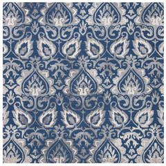 DIP DYE, NAVY / GREY, 7' X 7' Square, Area Rug
