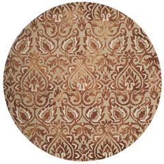 DIP DYE, COPPER / BEIGE, 7' X 7' Round, Area Rug