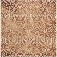 DIP DYE, COPPER / BEIGE, 7' X 7' Square, Area Rug