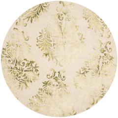 DIP DYE, BEIGE / GREEN, 7' X 7' Round, Area Rug