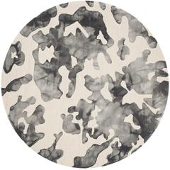 DIP DYE, BEIGE / CHARCOAL, 7' X 7' Round, Area Rug