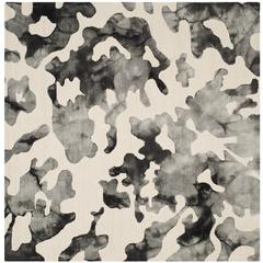 DIP DYE, BEIGE / CHARCOAL, 7' X 7' Square, Area Rug