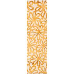 DIP DYE, BEIGE / GOLD, 2'-3" X 8', Area Rug