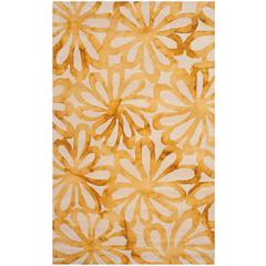 DIP DYE, BEIGE / GOLD, 5' X 8', Area Rug