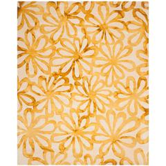 DIP DYE, BEIGE / GOLD, 8' X 10', Area Rug