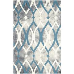 DIP DYE, GREY / IVORY BLUE, 4' X 6', Area Rug