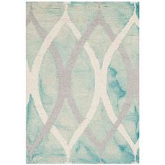 DIP DYE, GREEN / IVORY GREY, 2' X 3', Area Rug