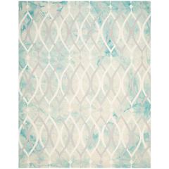DIP DYE, GREEN / IVORY GREY, 8' X 10', Area Rug