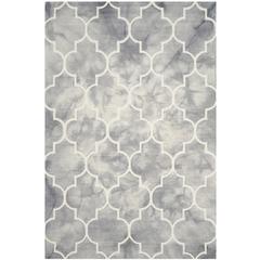 DIP DYE, GREY / IVORY, 6' X 9', Area Rug