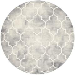 DIP DYE, GREY / IVORY, 7' X 7' Round, Area Rug, DDY535C-7R