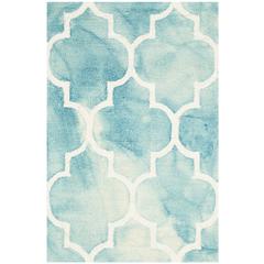 DIP DYE, TURQUOISE / IVORY, 2' X 3', Area Rug, DDY535D-2