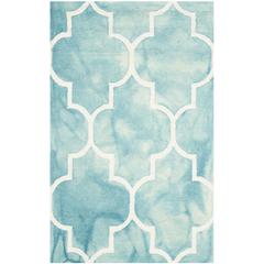 DIP DYE, TURQUOISE / IVORY, 2'-6" X 4', Area Rug, DDY535D-24