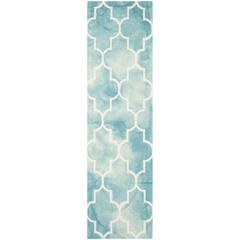 DIP DYE, TURQUOISE / IVORY, 2'-3" X 8', Area Rug, DDY535D-28