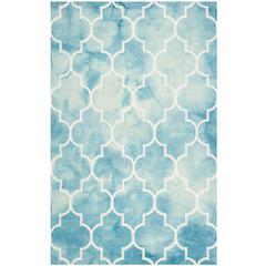 DIP DYE, TURQUOISE / IVORY, 5' X 8', Area Rug, DDY535D-5